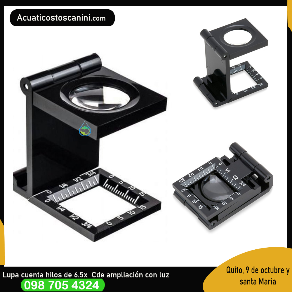 Lupa cuenta hilos de 6.5x de amplificacion con 20mm con diametro de lente