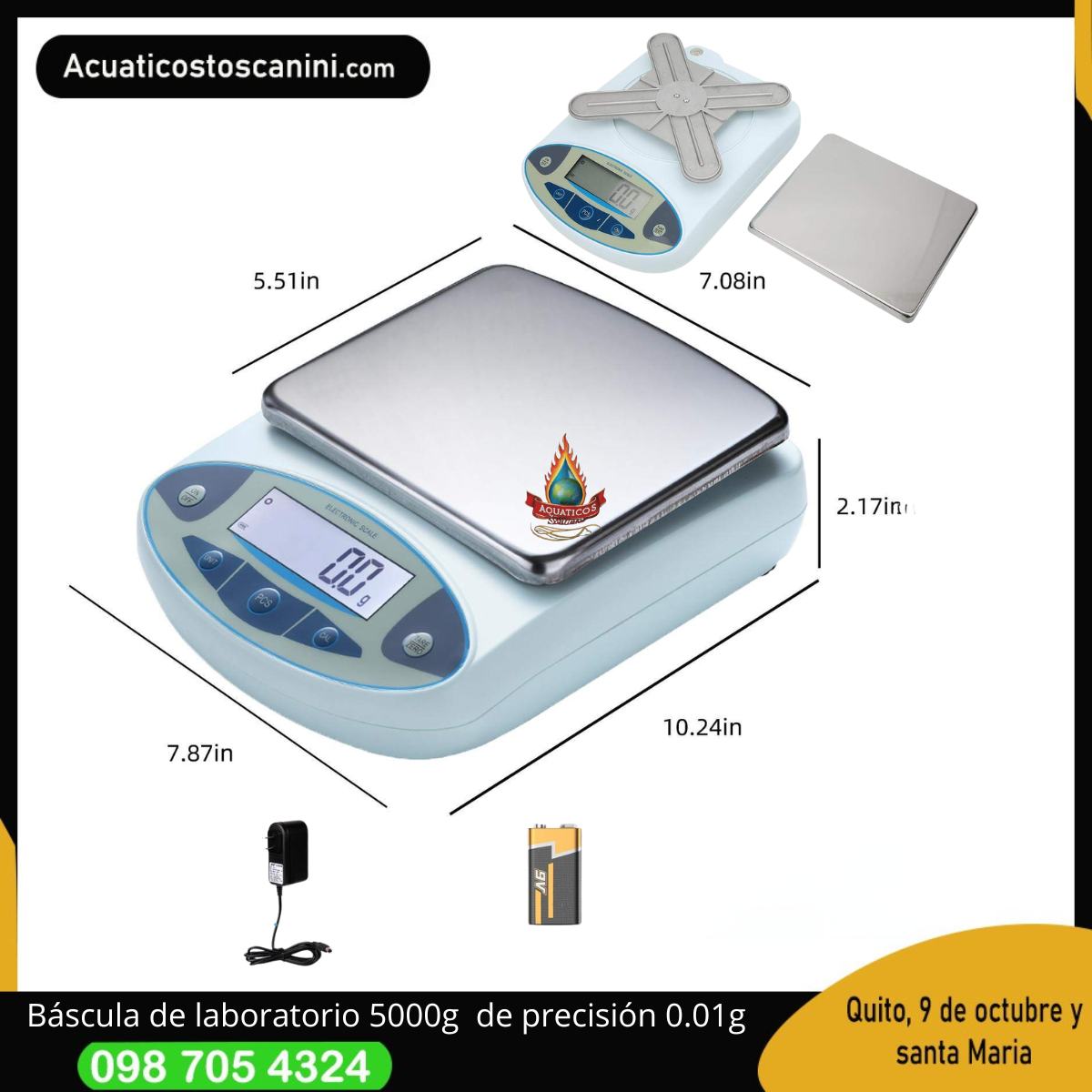 Balanza Analitica doble decimal de 0.01 a 5000g
