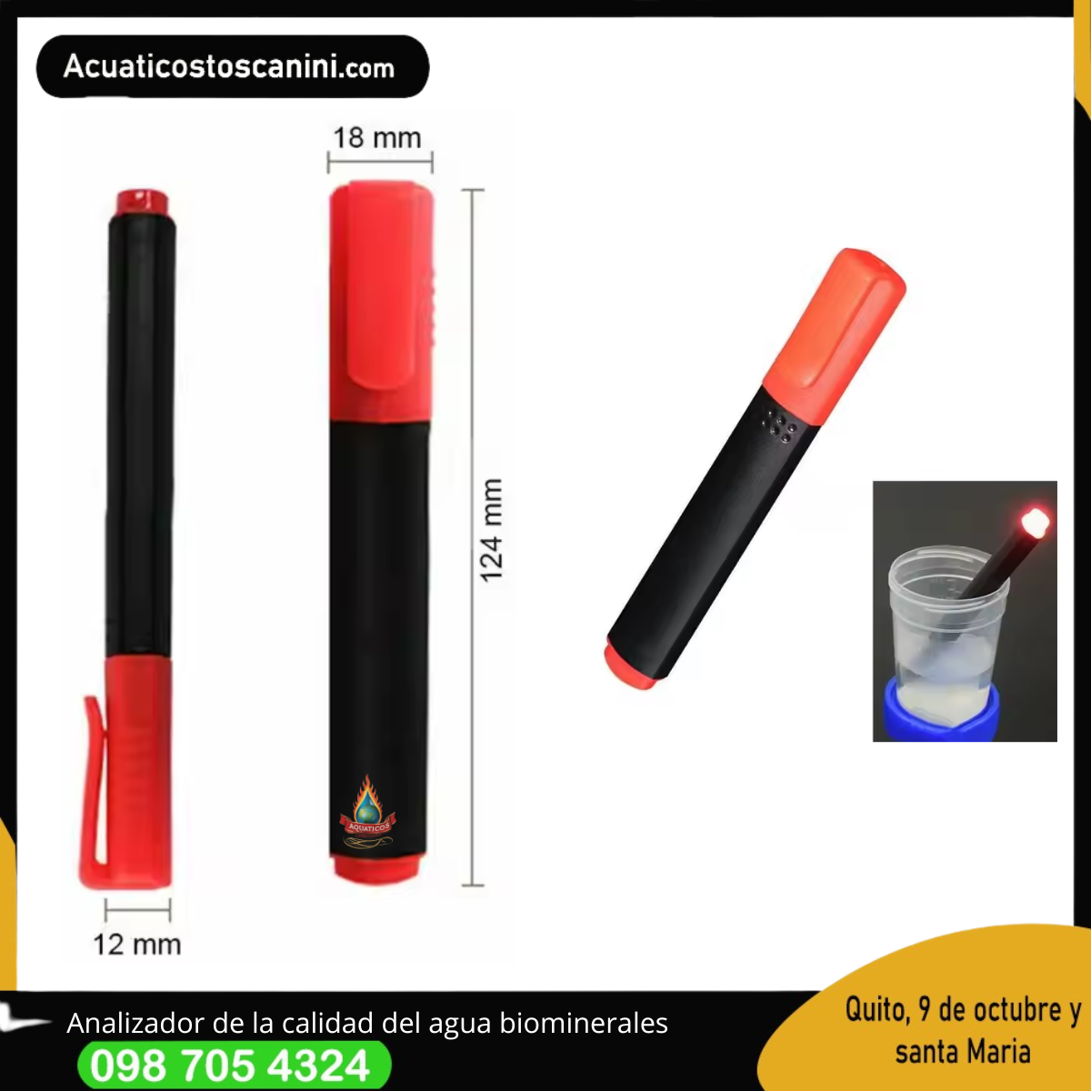 Lapiz analizador de agua mineral o energetica