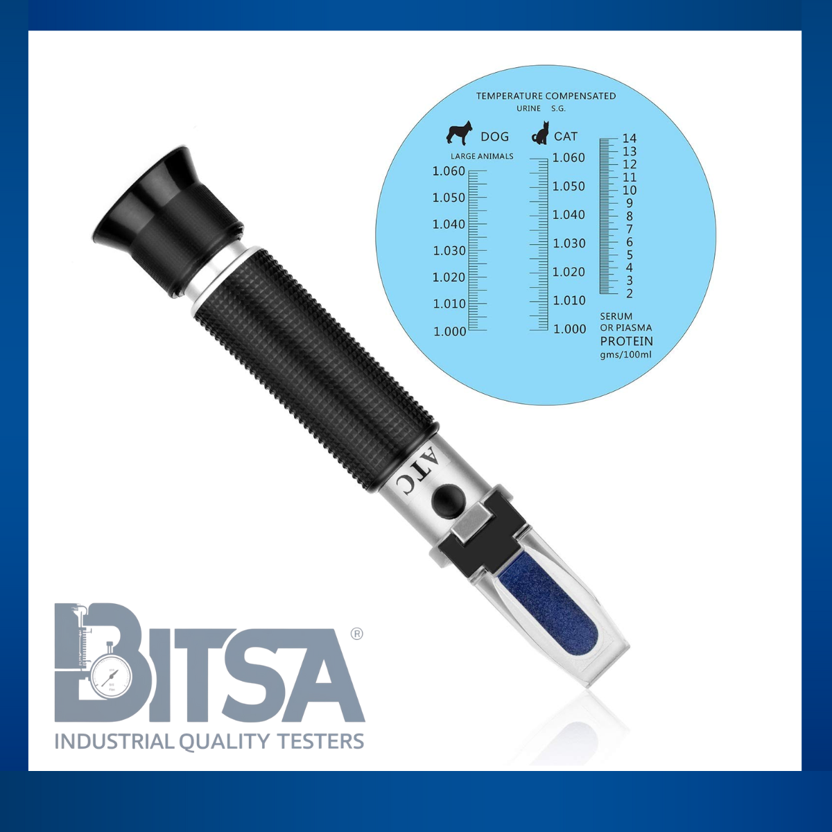 Refractómetro Medidor de Sérum en Animales VeterinariosATC