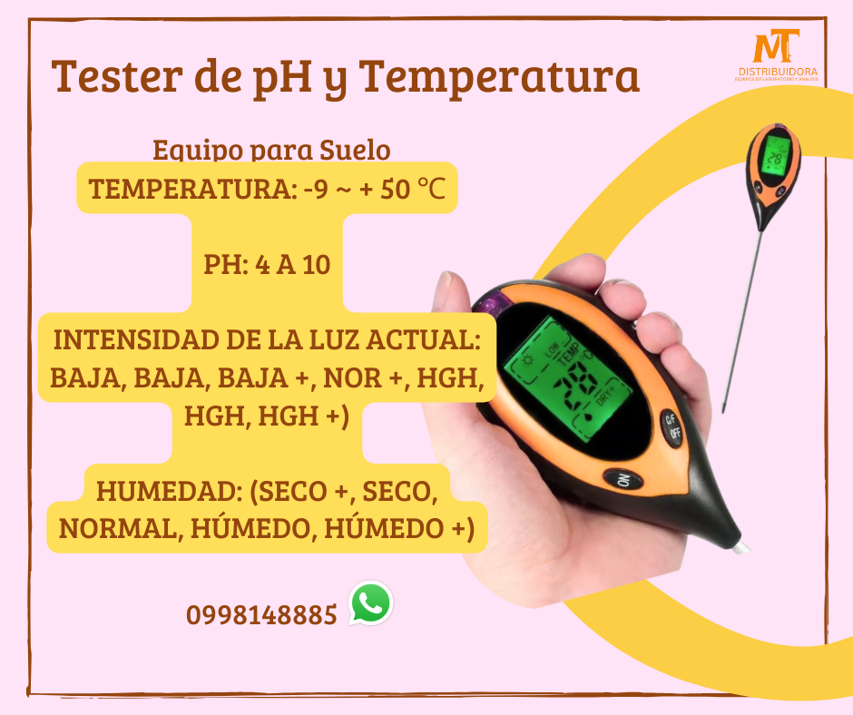 Tester Ph Suelo Digital 4 En 1 Medidor de ph Digital  Humedad luminancia
