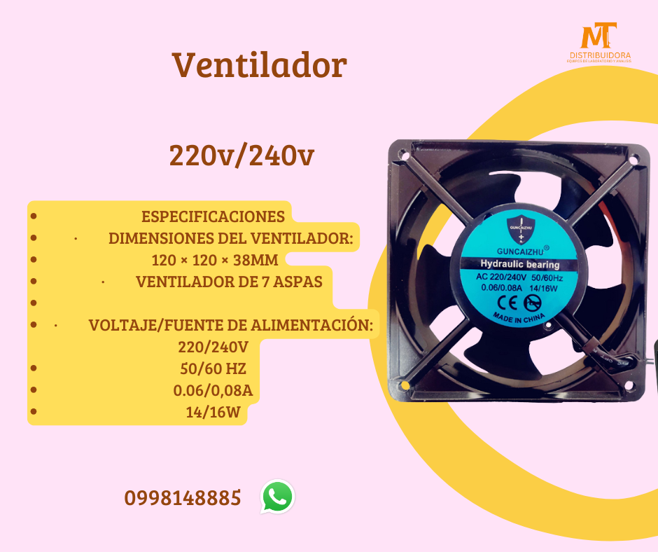 Ventilador 12x12x3.8 Cm 220 /240 V