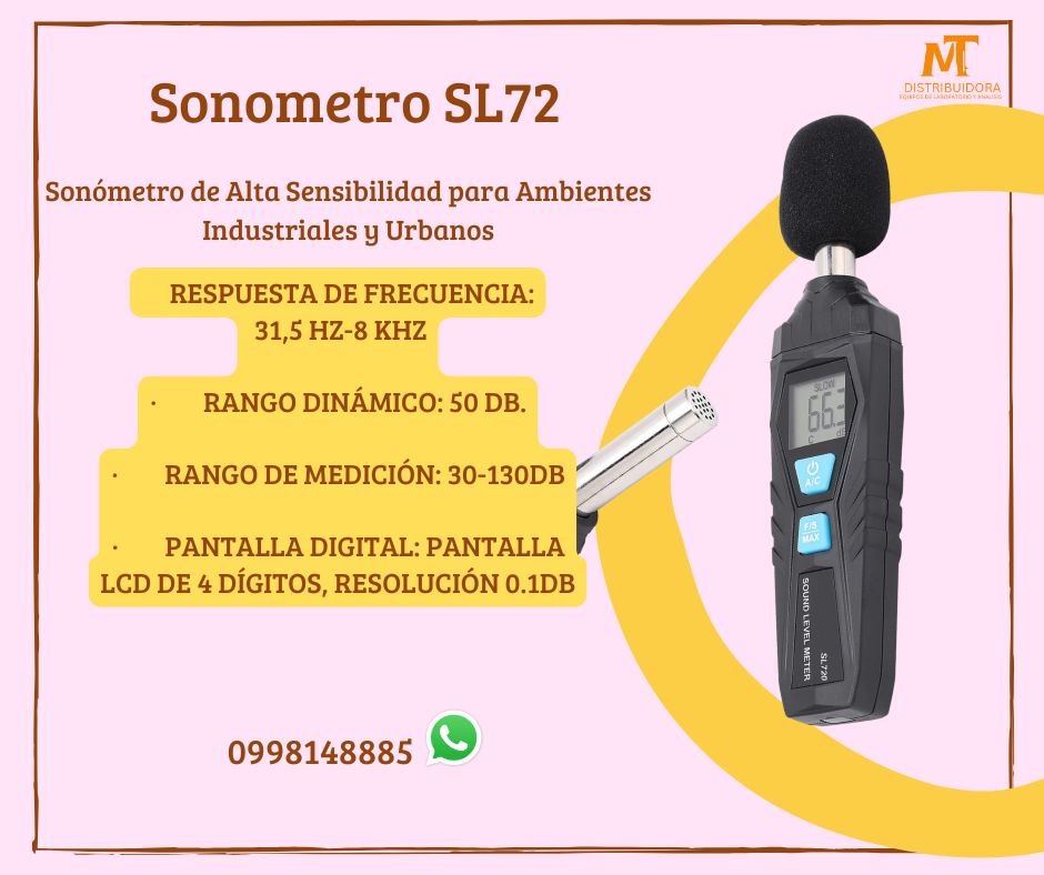 Medidor Del Nivel De Ruido 7209 Sonómetro ambientes ruidosos