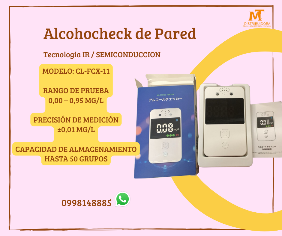 Alcohocheck de Pared con funcion de Bluethoot 