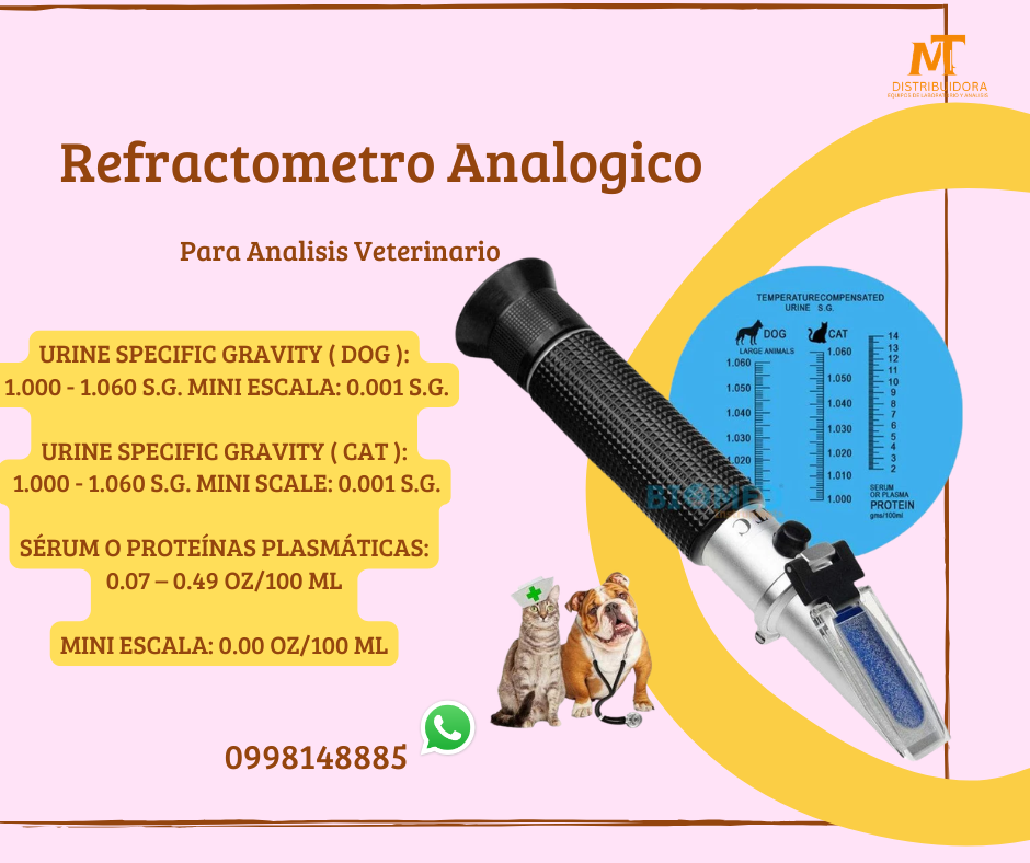 Refractómetro Medidor de Sérum en Animales VeterinariosATC