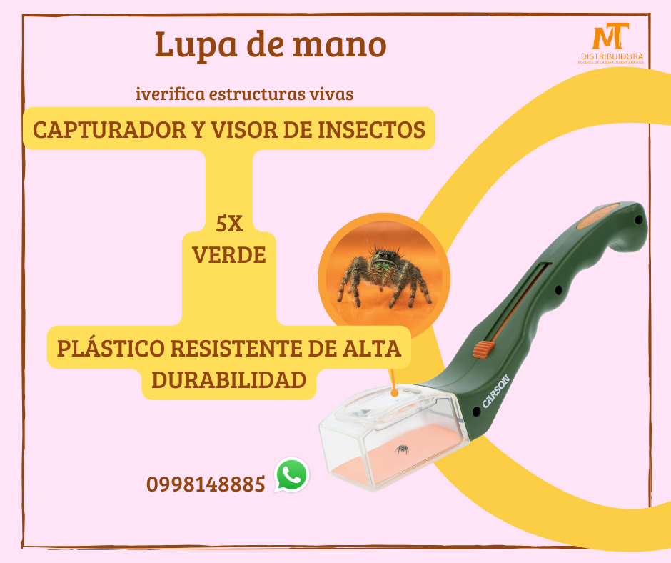 Lupa Magnificadora de 5x ideal para verifiar insectos sin matarlos