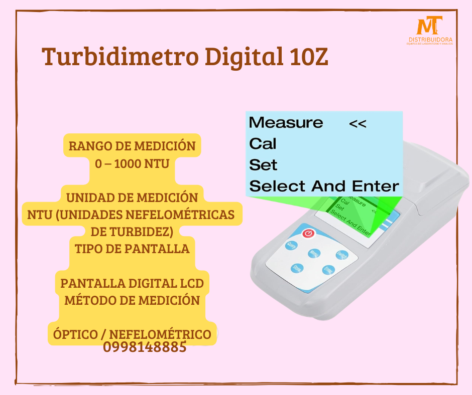 Medidor de turbidez digital, Turbidímetro portátil ZD-10A hasta 1000N