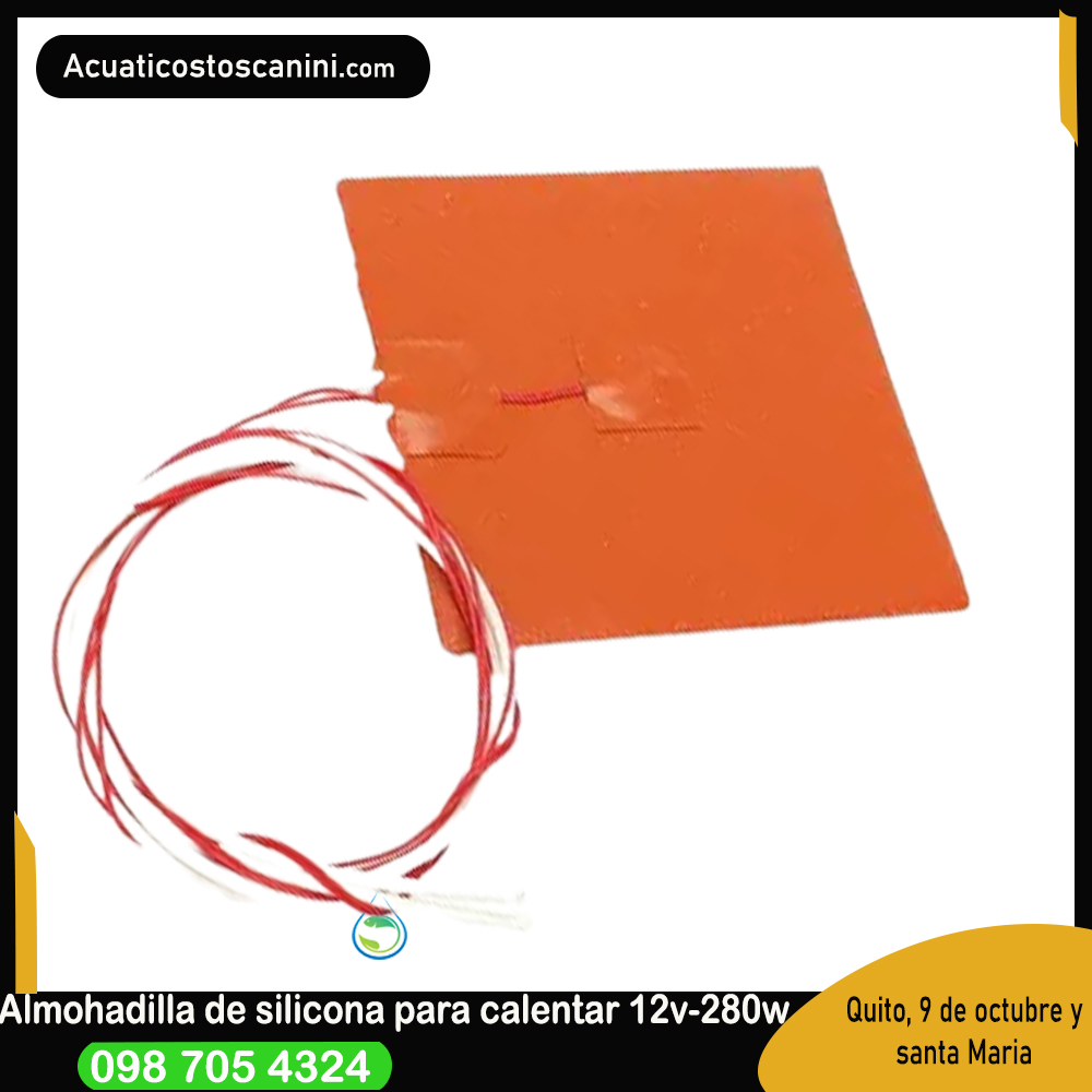 Calentador De Silicona 250*250mm 12V 280 W 