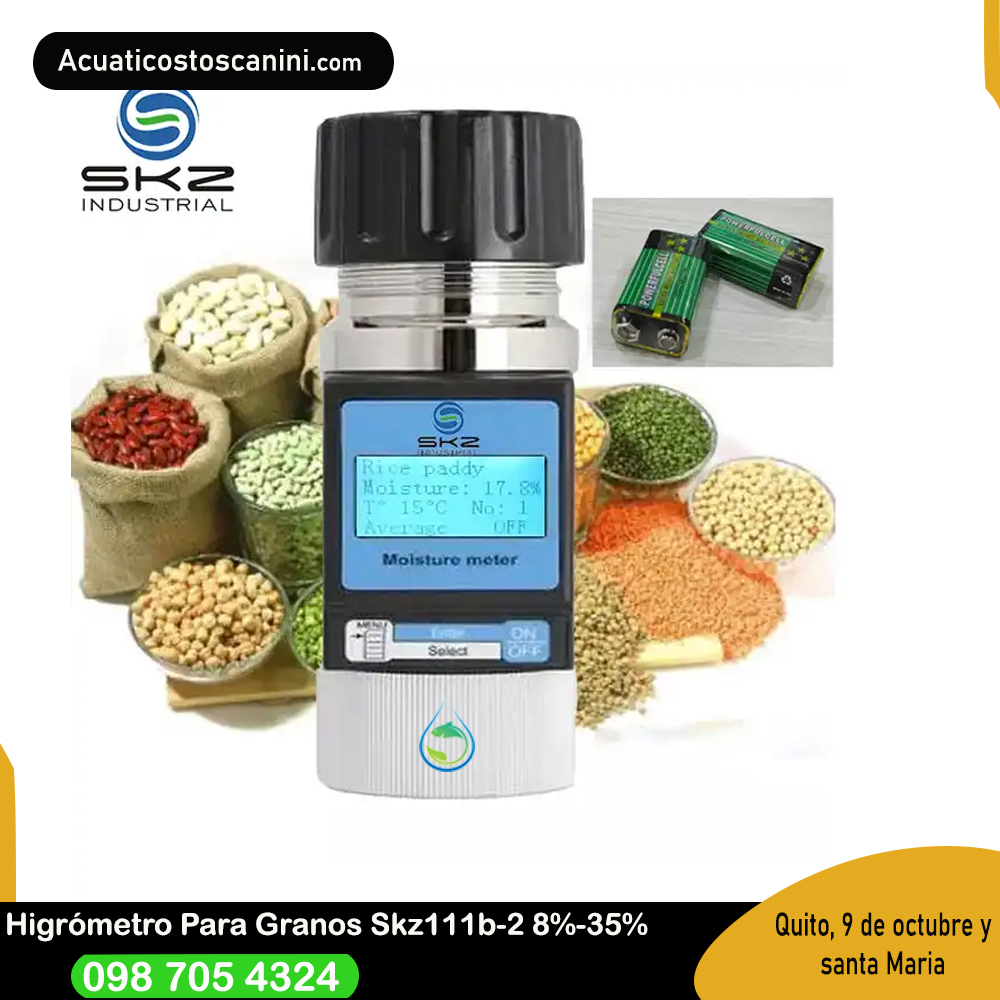 Higrómetro Para Granos Frejol Cacao Arroz Y Otros Skz111b-2 8%-35%