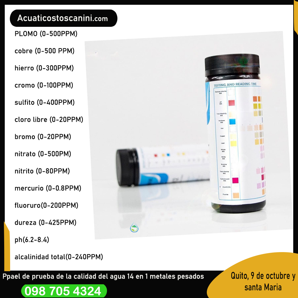 Test Strips Papel pH 14 EN 1 por 100 tirillas 