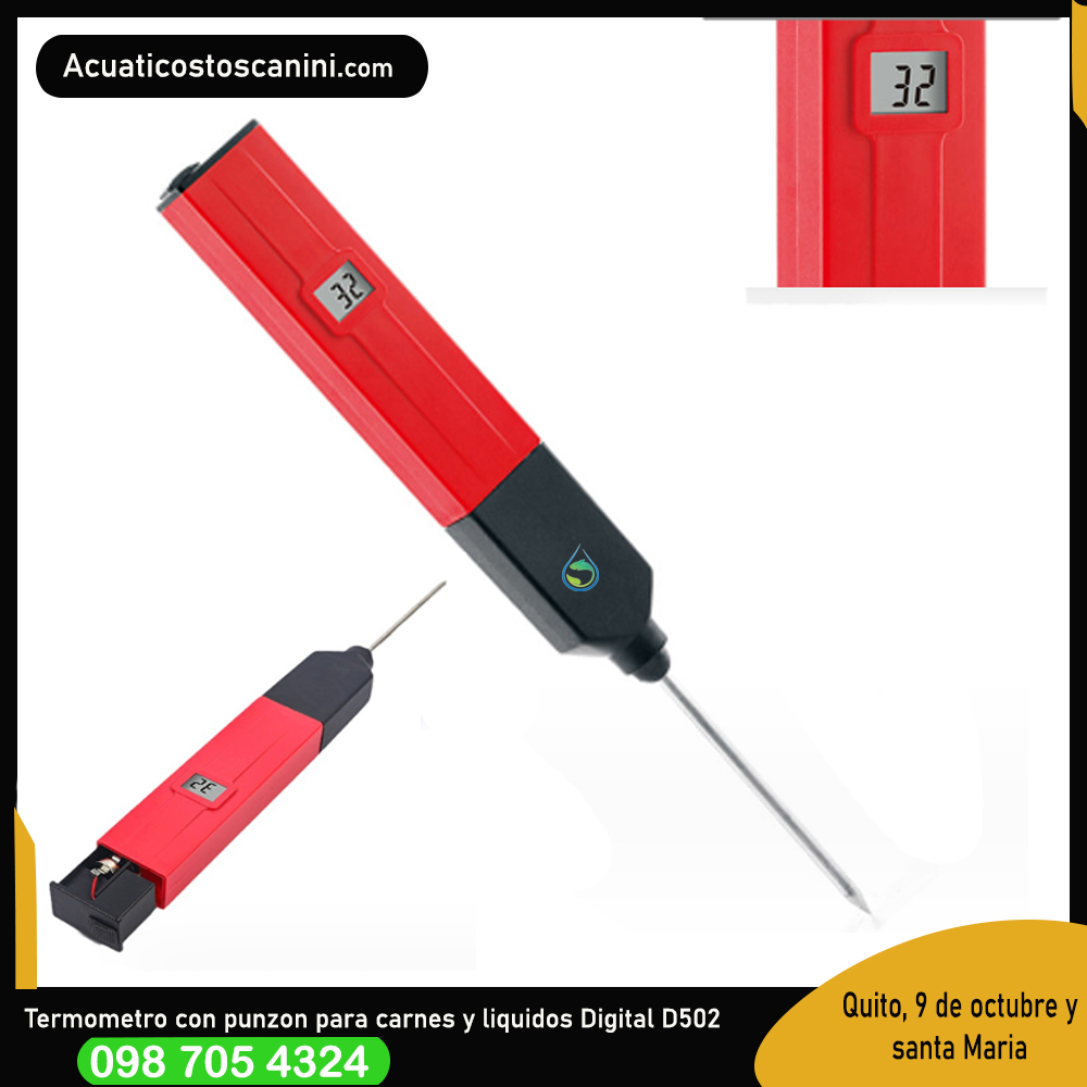 Termómetro Tipo Pluma Hasta 300 Grados Celsius con punzón 502