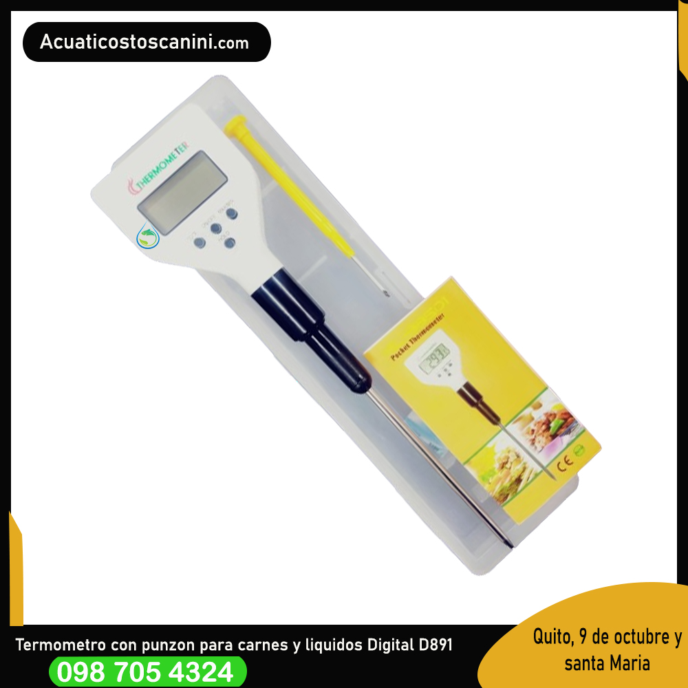 Termómetro Tipo Pluma Hasta 300 Grados Celsius Punzón 891 Profesional laboratorio