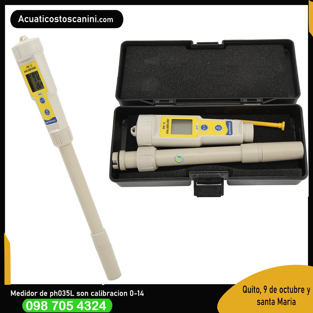 Ph  Metro Digital Doble Decimal Con Calibracion Manual Tipo Plu