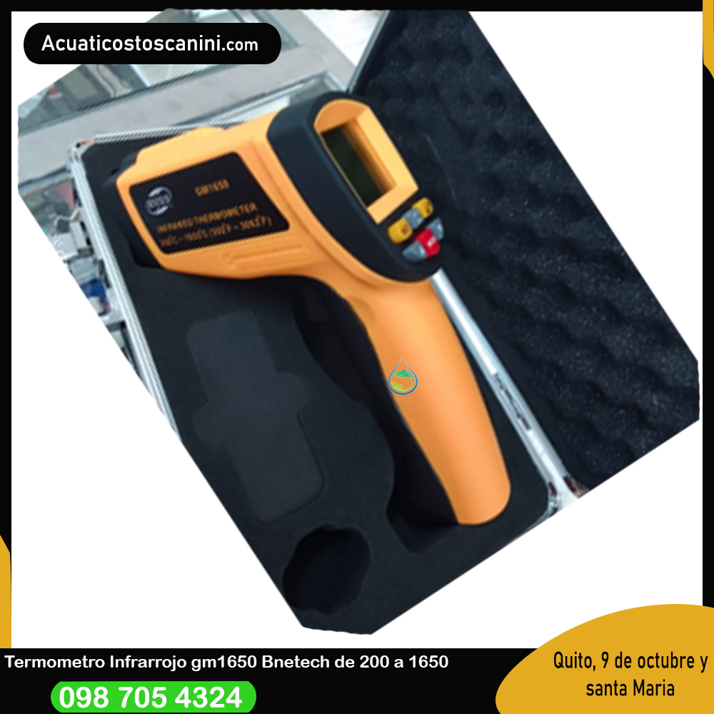 Pirometro Infrarrojo de 2-30 a 1650 °C Marca Benetech gm651
